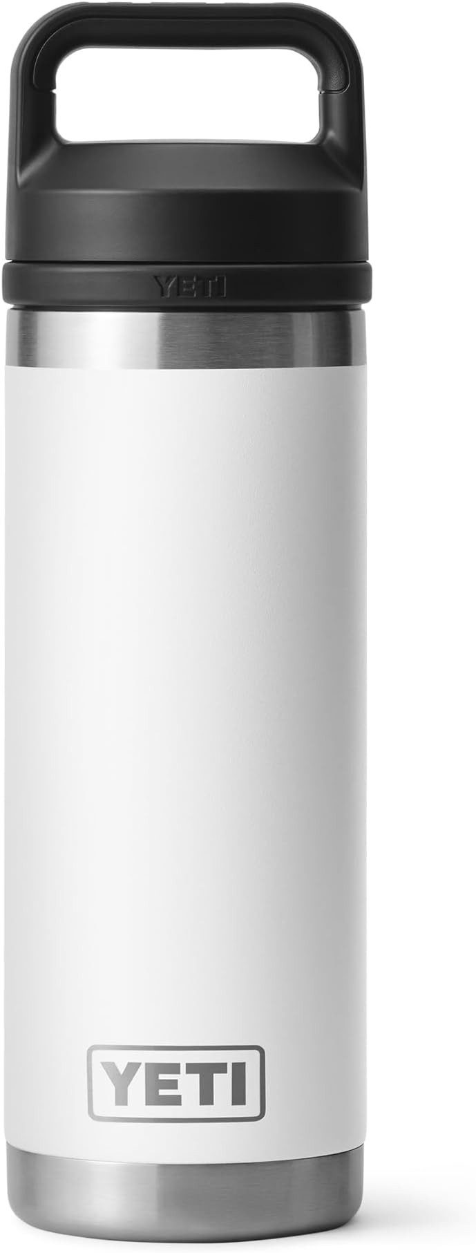 Rambler 18 oz Bottle, Vacuum Insulated, Stainless Steel with Chug Cap, White