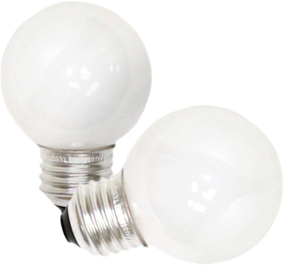 LEDVANCE Incandescent 25W G16.5 Globe Light Bulb, E26 Medium Base, 2850K Warm White Frosted Finish, 2 Count (Pack of 1)