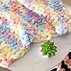 Amazon.com: VBGYA Chunky Knit Blanket Throw, Chenille Throw 31x31 Inch ...