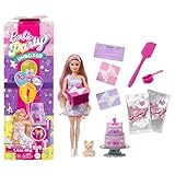 Barbie Party Unboxed Doll & Accessories, Pet Birthday Series Birthday Bows Set with 10 Surprises Including Color Change & Cake-Decorating Activity