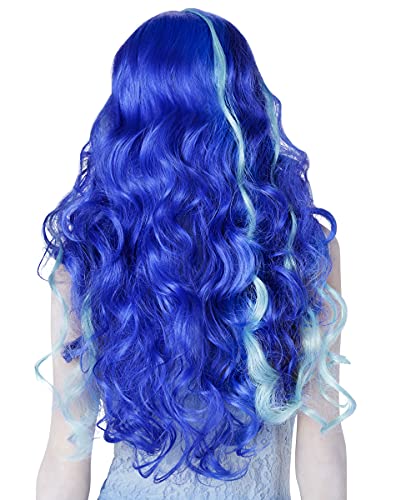 Spirit Halloween Blue Emily Wig - Corpse Bride, Unisex Adult, ONE SIZE FITS MOST, Multicolor