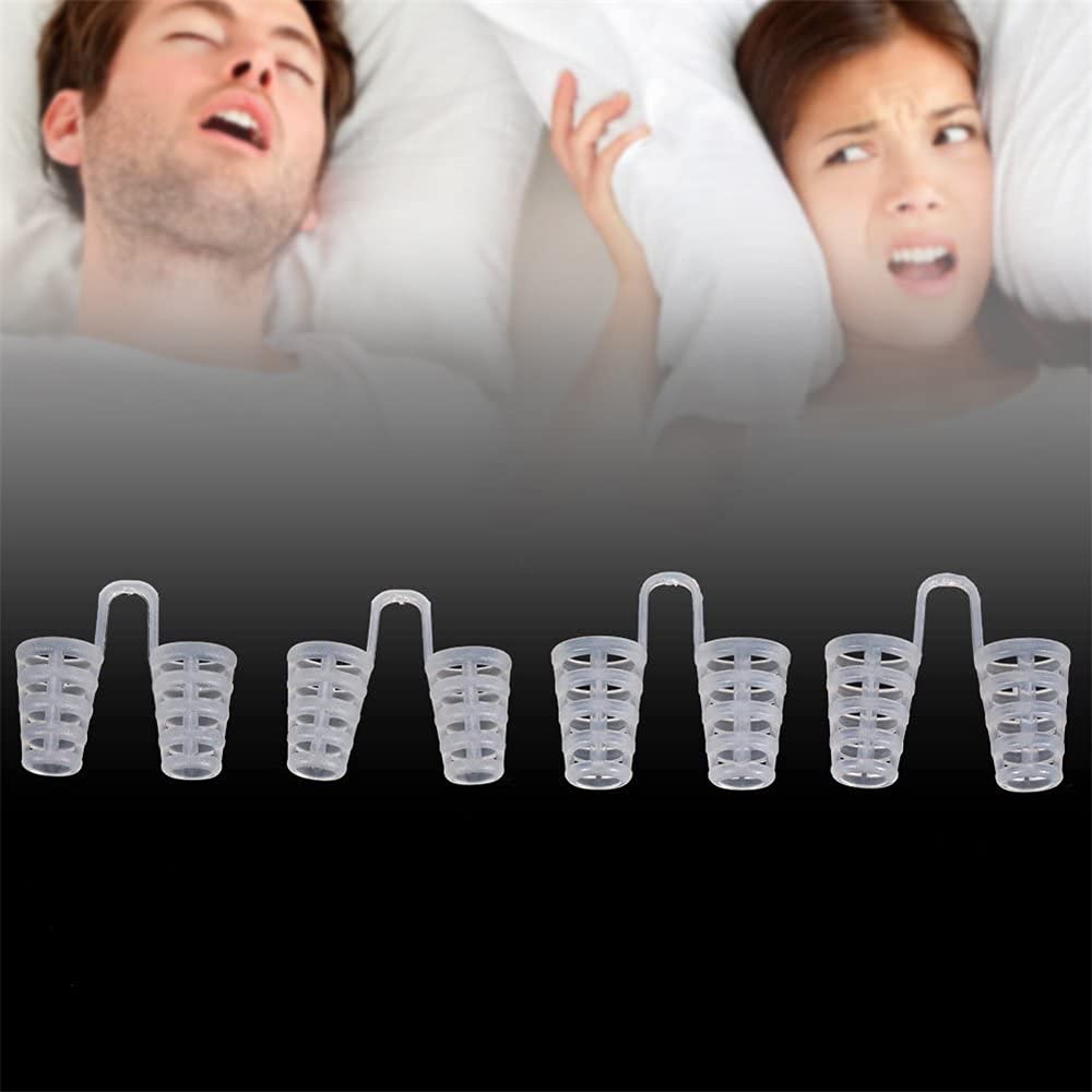 ELECDON Hollowed-Out Silicone Nasal Dilator, Stop Snoring Devices Sleep Aid Device Nasal Dilators, Non-Toxic Nose Cones, Sleeping Aid Stopper for Smoothly Breath Anti-Snore Device Sleep