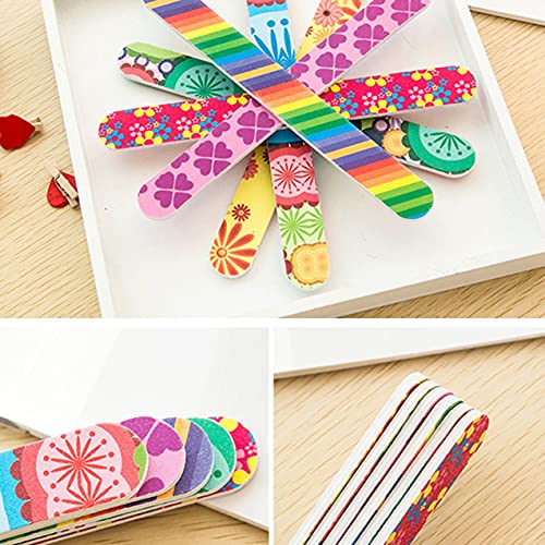 Zhou-YuXiang 1pc Mode farbige doppelseitige Nagelfeile Reparatur Schleifen Regenbogen BAU Streifen Nagel Vertrag Farbe… – Bild 4
