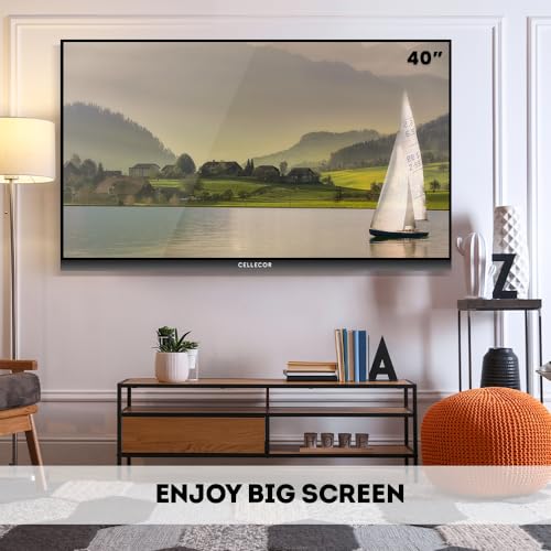 Image of CELLECOR 100 cm (40 inch) Full HD LED Smart Android TV with Voice Remote | Play Store | E40P - Free Installation - Black