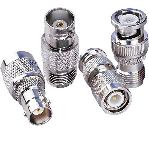 Set 4 adaptadores coaxiales TNC a BNC macho-hembra miniatura 1