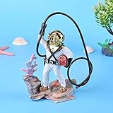 Gulunmun Ornamente Für Aquarien Aquarium Landschaftsbau Sauerstoff Pneumatik Spielzeug Dekor Verschiedene Spezifikationen Optional Taucher Ökologische Aquarium Dekorationen-Weiß