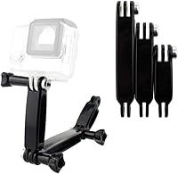 Vista 5 de Brazo de extensión para GoPro, 3 en 1, extensor de montaje de brazo pivote ajustable, agarre de mano monopod compatible con todas las cámaras GoPro
