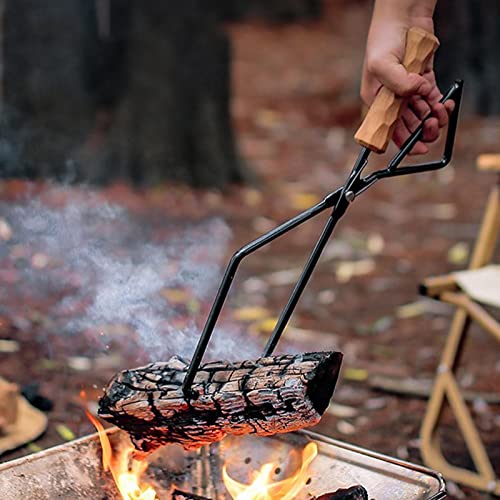 Pinças de fogo para fogueira - Pegador de lenha reforçado para fogueira | Fogões a lenha Ferramentas