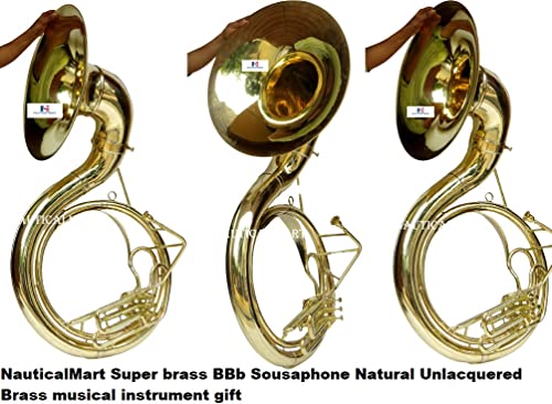 Jumbo 24-Inch Bell Superbrass Bbb Sousaphone Natural Un-Lacquered Brass Musical Instrument Gift #TOP3