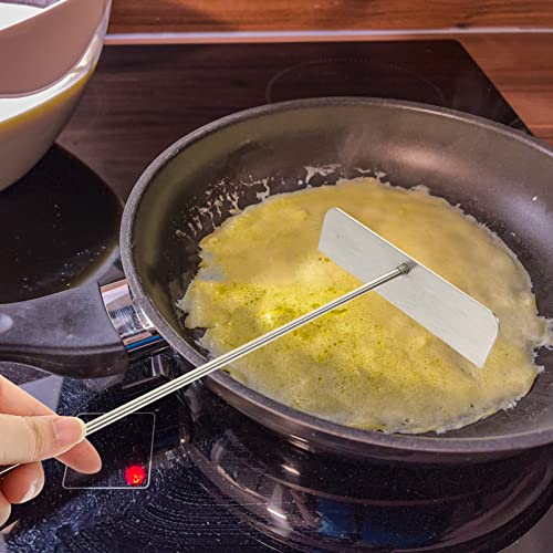 Hemoton Crepe Maker Crepe Spreader Stainless Steel Crepe Pan Maker T-Shaped Nonstick Pancake Spreader Spatula Spreading Tools Kitchen Utensils Detachable For Bakery Cake Scraper #TOP3