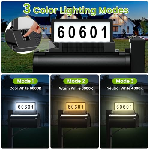 Solar Mailbox Sign: Illuminated Numbers, Magnetic Mount, 23% Off - Image 5
