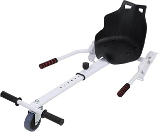 Hoverboard Go Kart,Hoverboards Seat Attachment, Hoverboards Go Kart Attachment for Kids & Adults, Accessory for Self Balancing Scooter, Fit for 6.5”-10” Hoverboards White