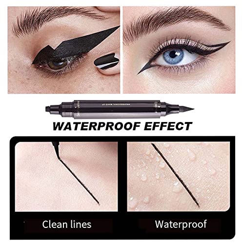 Black Eyeliner Stamp Wingliner Double Ended Liquid Eyeliner Waterproof Long Lasting,Smudge-proof, No Dipping Eyeliner Pencil Make Up Eye Liner - Image 4