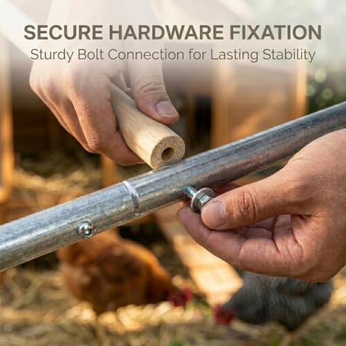 Image of CHIKENCOOP Chicken Coop Roosting Perch Essentials：Perfect for Backyard Poultry, Easy Installation Farm Roost Toys for Chickens(81.7''L x 41.3'' W x 41.7H'')