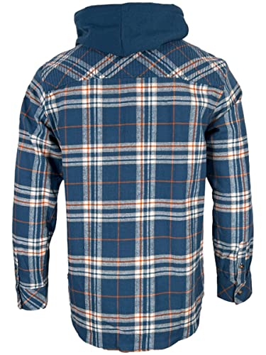 Howitzer Style Men's Button Down Hoodie Flannel Squad Military Grunt3