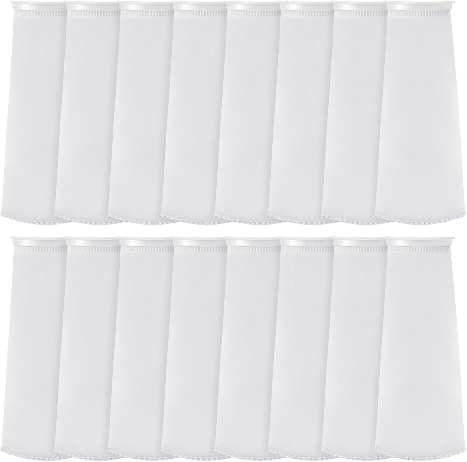 Oudain 16 Pack 4 Inch Ring Filter Socks 200 ?m Aquarium Bags 4 Inch Ring by 15 Inch Long Socks for Fish Tank Freshwater Saltwater Aquariums