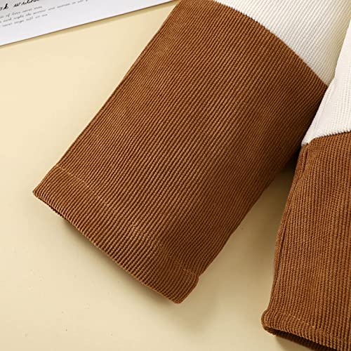 1 to 6 Years Kids Warm Outwear Toddler Boys Girls Long Sleeve Patchwork T Shirt Coat Tops Clothes With Pockets4