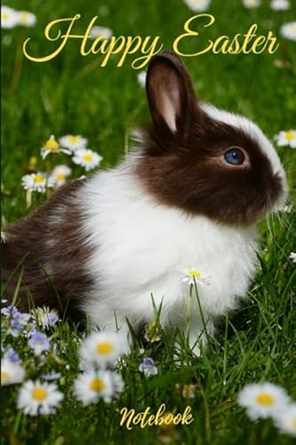 Happy Easter Notebook: Lined White Paper Soft Cover: 100 Pages 6" x 9" Modern Book, Ruled, Journal, Letter size. For Business and School: Intended ... Perfect gift for Students, Kids and Teens