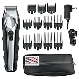 Wahl USA Lithium Ion Total Beard Trimmer for Men with 11 Guide Combs for Easy Trimming, Detailing, & Grooming – Model 9888