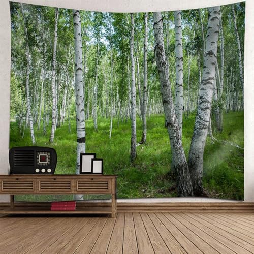 Tapisserie murale 200x200 bouleau RDSGYZ decoration chambre