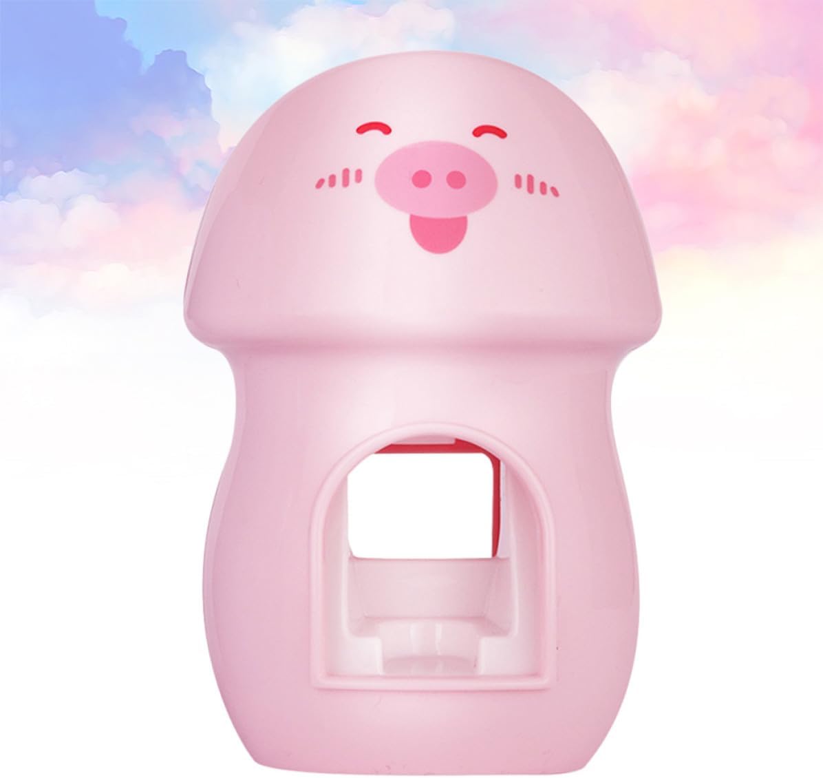 Pink Pig Automatic Toothpaste Squeezer Toothbrush Stand Wall Mount