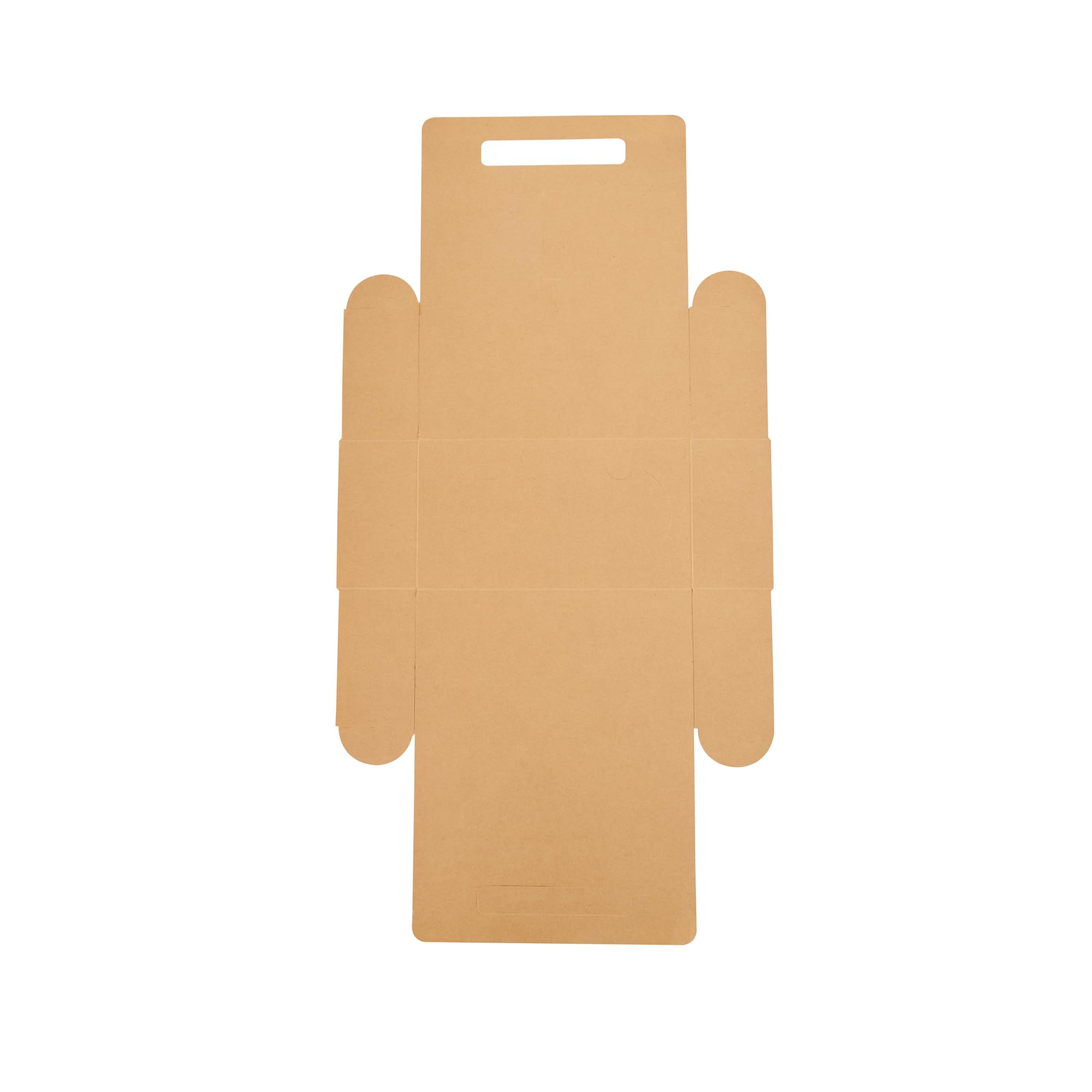 Restaurantware Bio Tek - Fiambreras de papel con asas, 100 recipientes desechables de papel kraft para alimentos, 21 x 10 x 20 cm, portavasos para utensilios de cocina, portadores de bebidas para