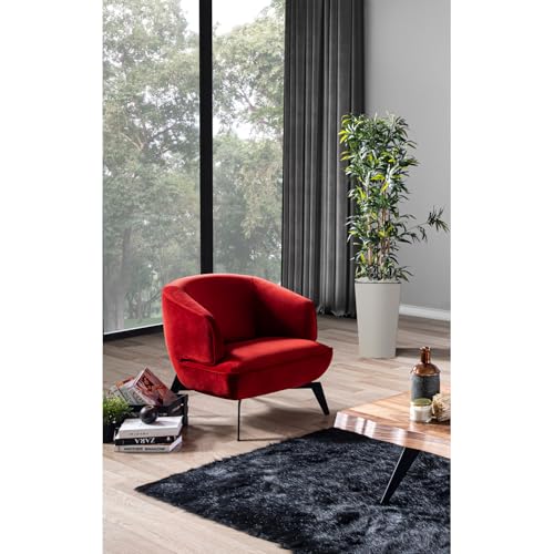 Sillón Plegable Veludo Rojo
