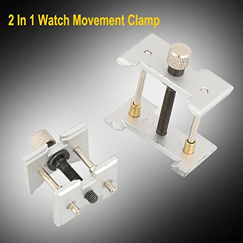 Image of DIY Crafts Design # No 1, Pack of 2 in 1, Watch Movement Clamp, 2 In 1 Wristwatch Case Metal Movement Holder Wat(Design # No 1, Pack of 2 in 1)