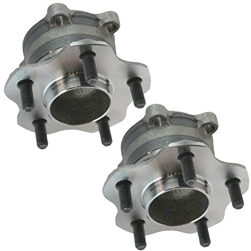 Image of TRQ Rear Driver and Passenger Side Wheel Bearing and Hub Assembly Set 2 Piece Compatible with 2009-2014 Nissan Murano Front Wheel Drive 2011-2017 Quest