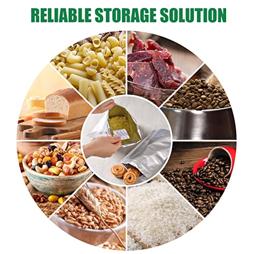 5 Gallon Mylar Bags for Food Storage,10.5 Mil Mylar Bags with Oxygen Absorbers 2000cc-10 Mylar Bag 5 Gallon,Stand-Up Zipper Resealable Bags & Heat Sealable Food Storage Bags + Labels by Wolobag - Used condition - Image 6