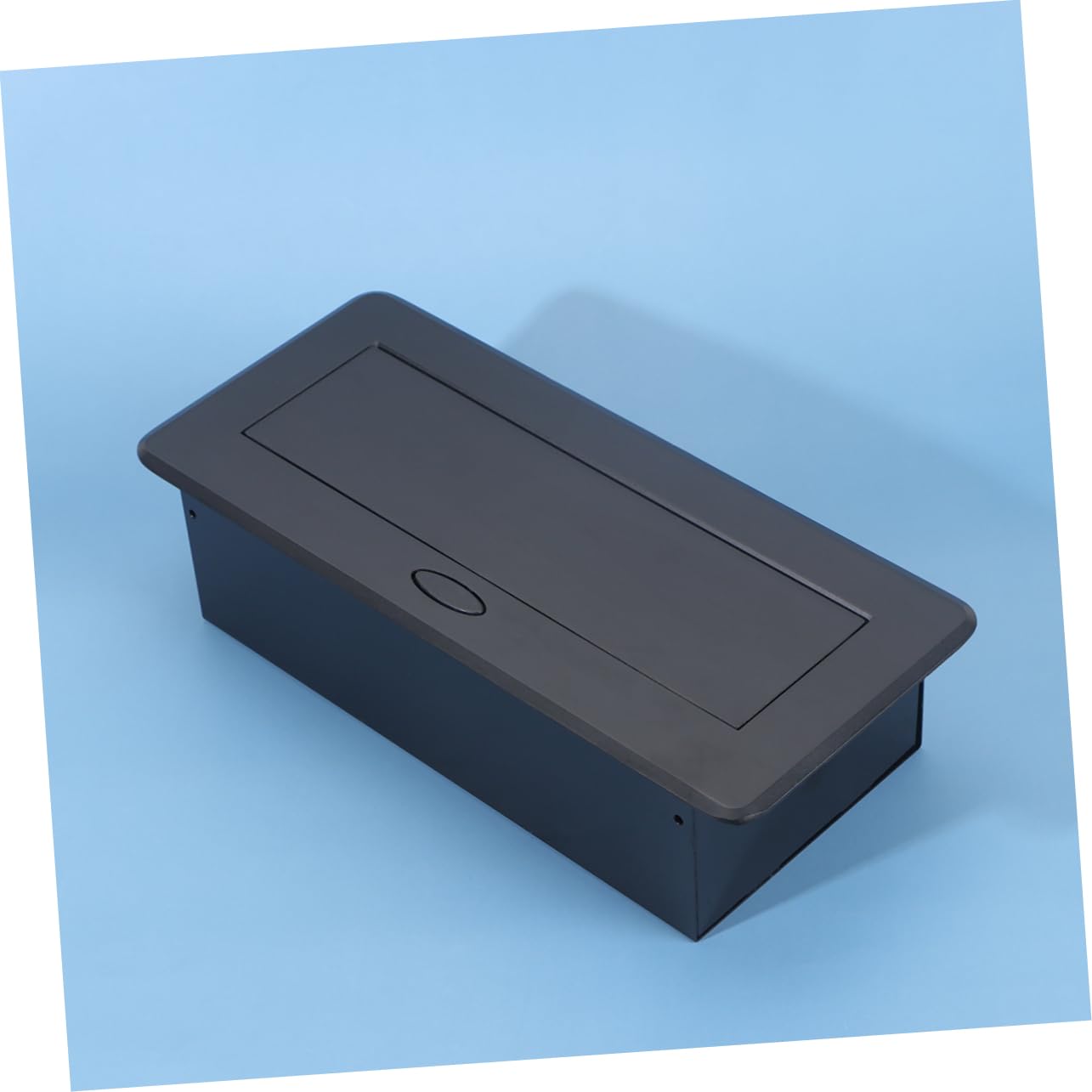 Mikikit Regleta Empotrable de Enchufes Múltiples 3 Tomas Europeas, Mecanismo Clic Integrado, Aleación de Aluminio y Acero, Adecuado para Sala de Conferencias y Aula