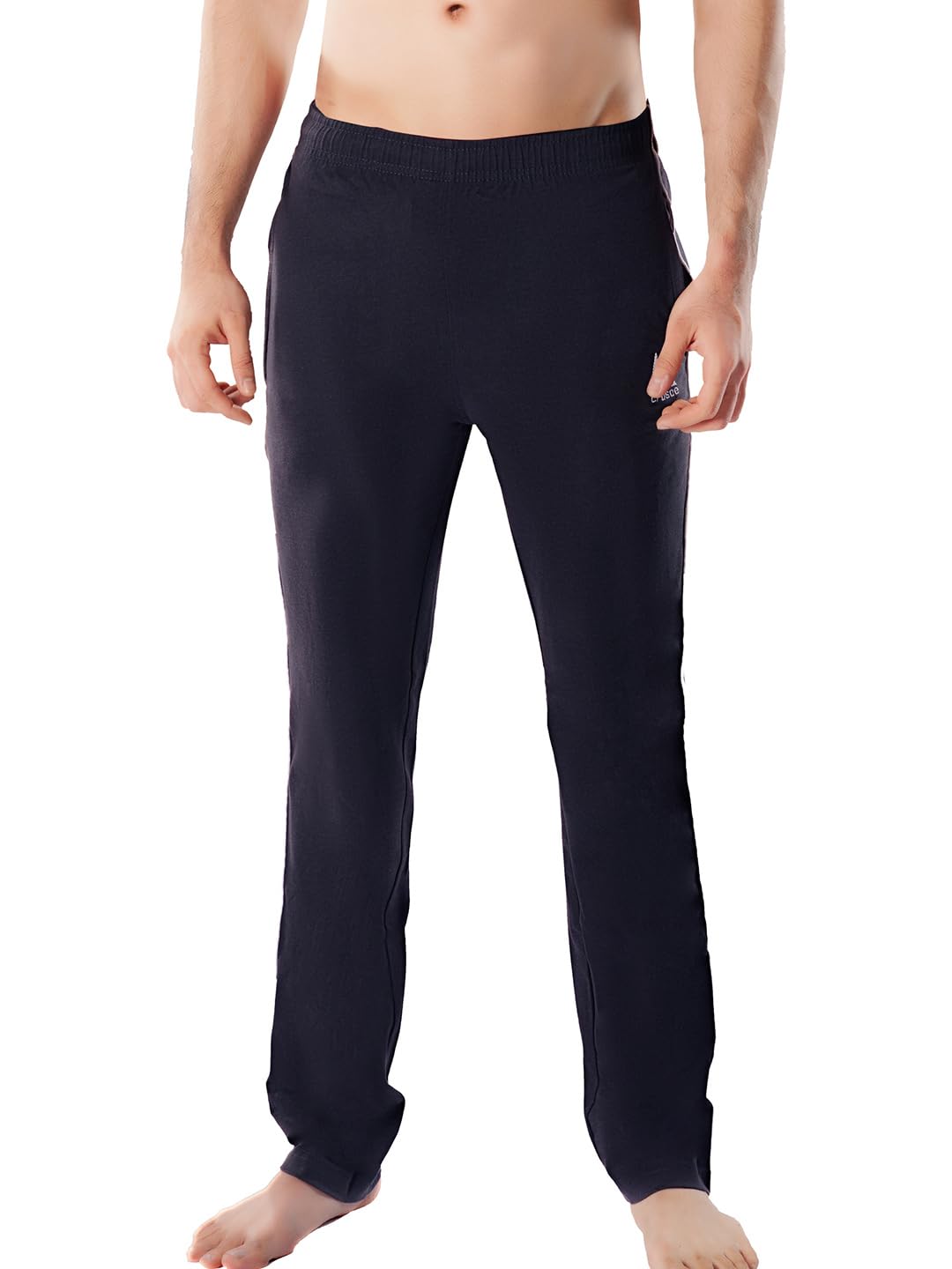 crusoe Men's Cotton Solid Tracks with Side Stripes - Pack of 1 | Soft Stretch Cotton Track Pants | Comfortable Fit with Pockets for Gym, Jogging & Casual Wear-picture-10