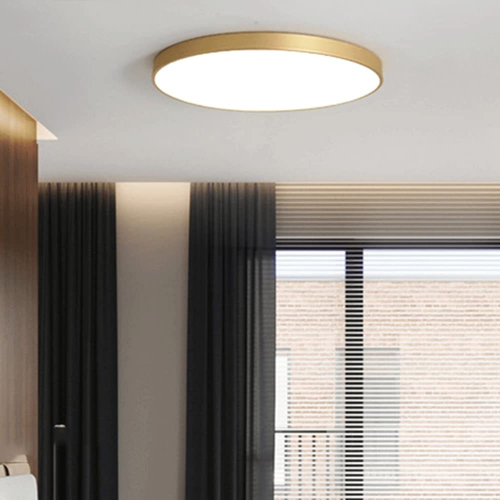 Plafonnier nordique rond en cuivre pour illuminer votre îlot de cuisine avec style