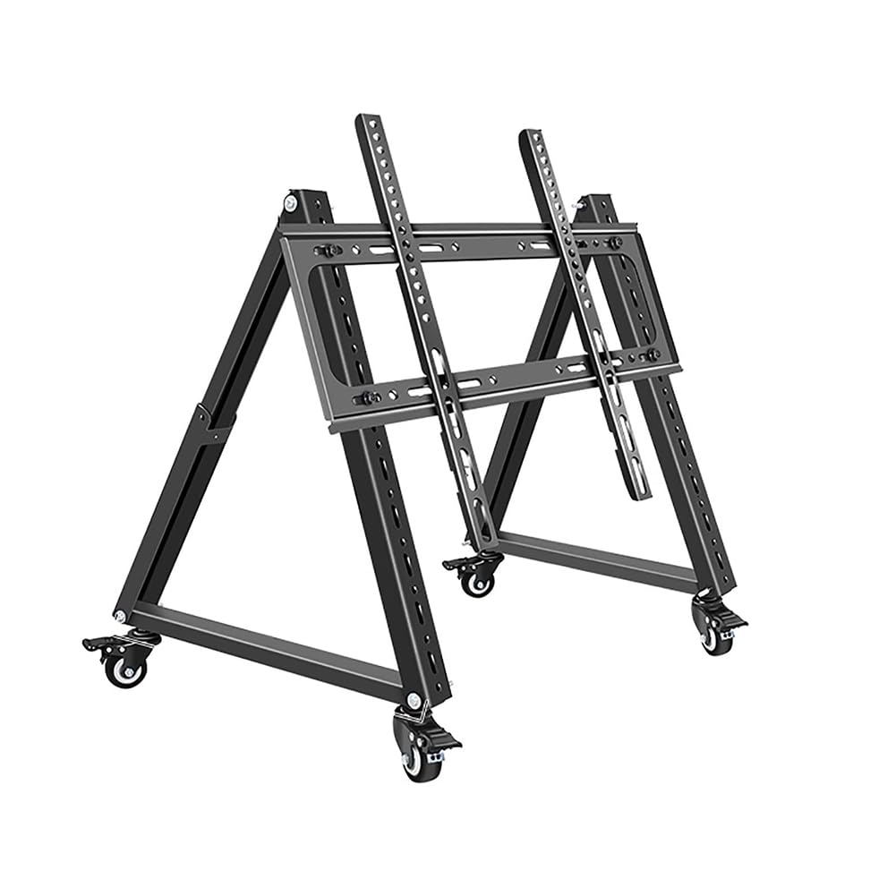DFGHNBVC Floor Standing Tv Cart, Portable Mobile Tv Cart On Wheels, Office Conference Short Rolling Tv Stand, Universal Floor Tv Stands, Angle Adjustable, Heavy Duty Tv Trolley Wi