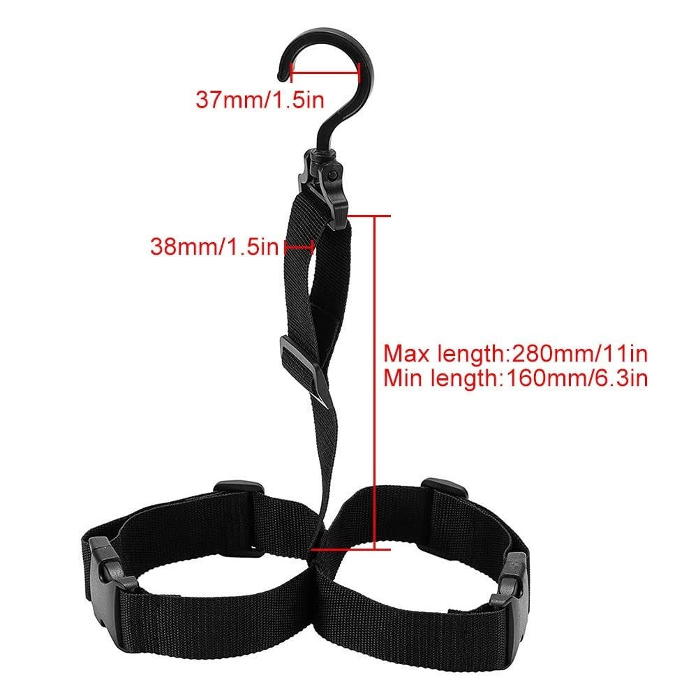 DONGKER Lot de 2 cintres pour bottes de pêche, cuissardes réglables avec crochet pivotant 360°