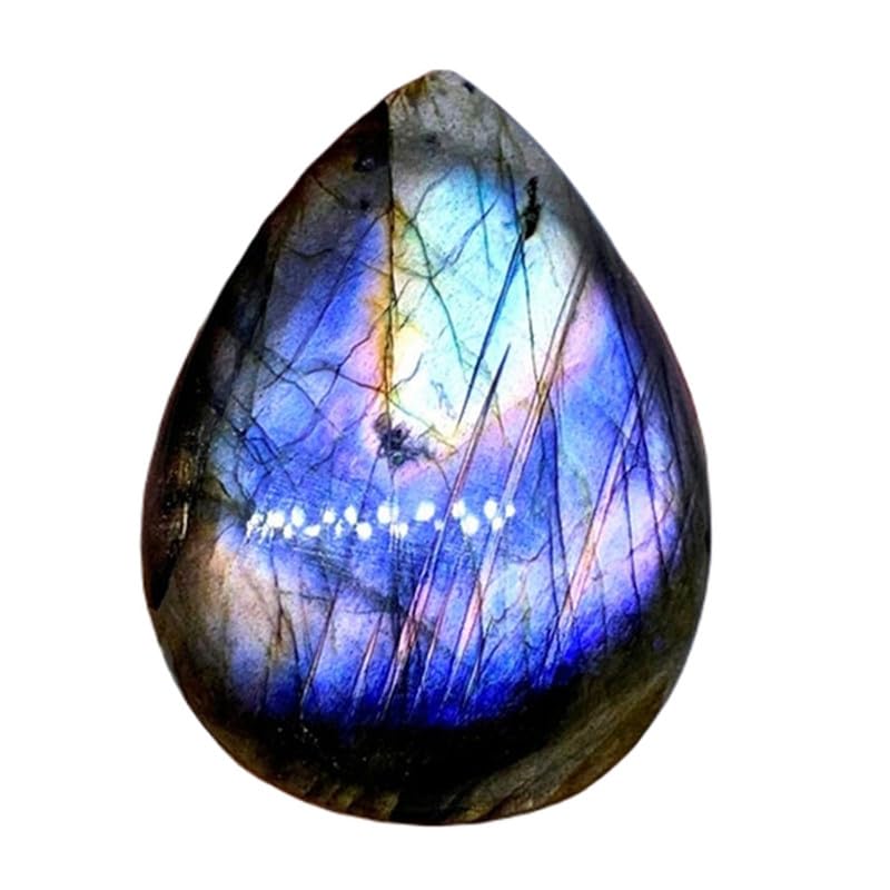 Labradorite naturelle en poire pour fabriquer votre propre bague et collier