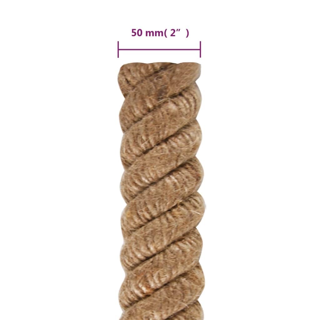 Corde de Jute pour Fleuristerie Griffeur Chat, Ficelle de Jardinage en 3 Brins Tressé pour Patio Balcon, Propriété Indéchirable, Naturel 50 mm x 5 m