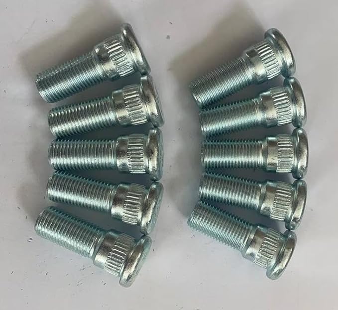 10 PCS 610-364 1/2-20 Rear Serrated Wheel Hub Stud Bolts 0.62 in. Knurl, 1.46 in. Length Replacement for Select Jeep Cherokee Wrangler TJ XJ ZJ YJ