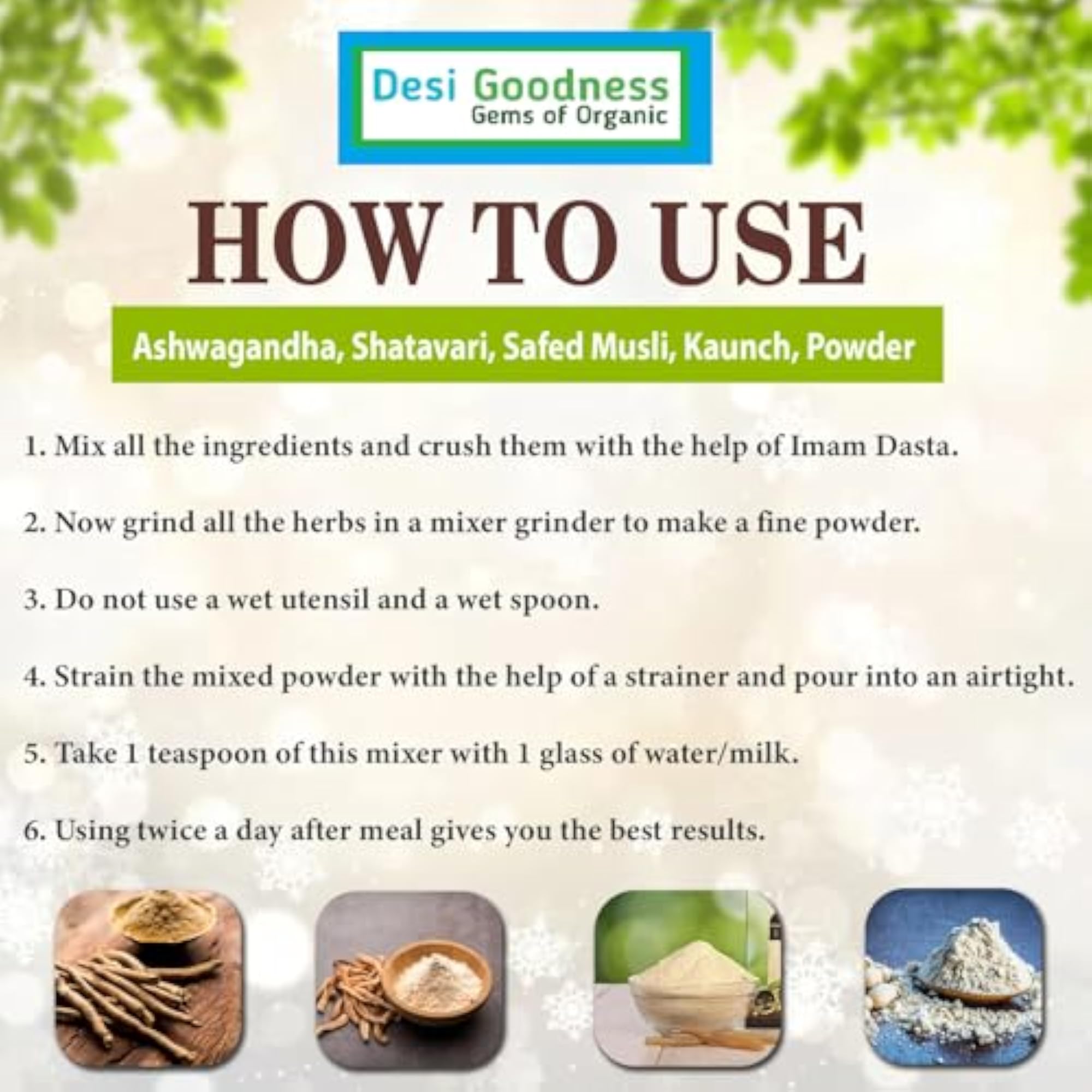 Ashwagandha & Shatavari Powder Combo, 100 gm