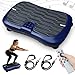 Vibration Plate Exercise Machine, Fitness Vibration Plate Platform with Built-in Bluetooth Speaker & 2 Resistance Bands, Whole Body Workout Vibrating Plate For Weight Loss Lymphatic Drainage (Blue)