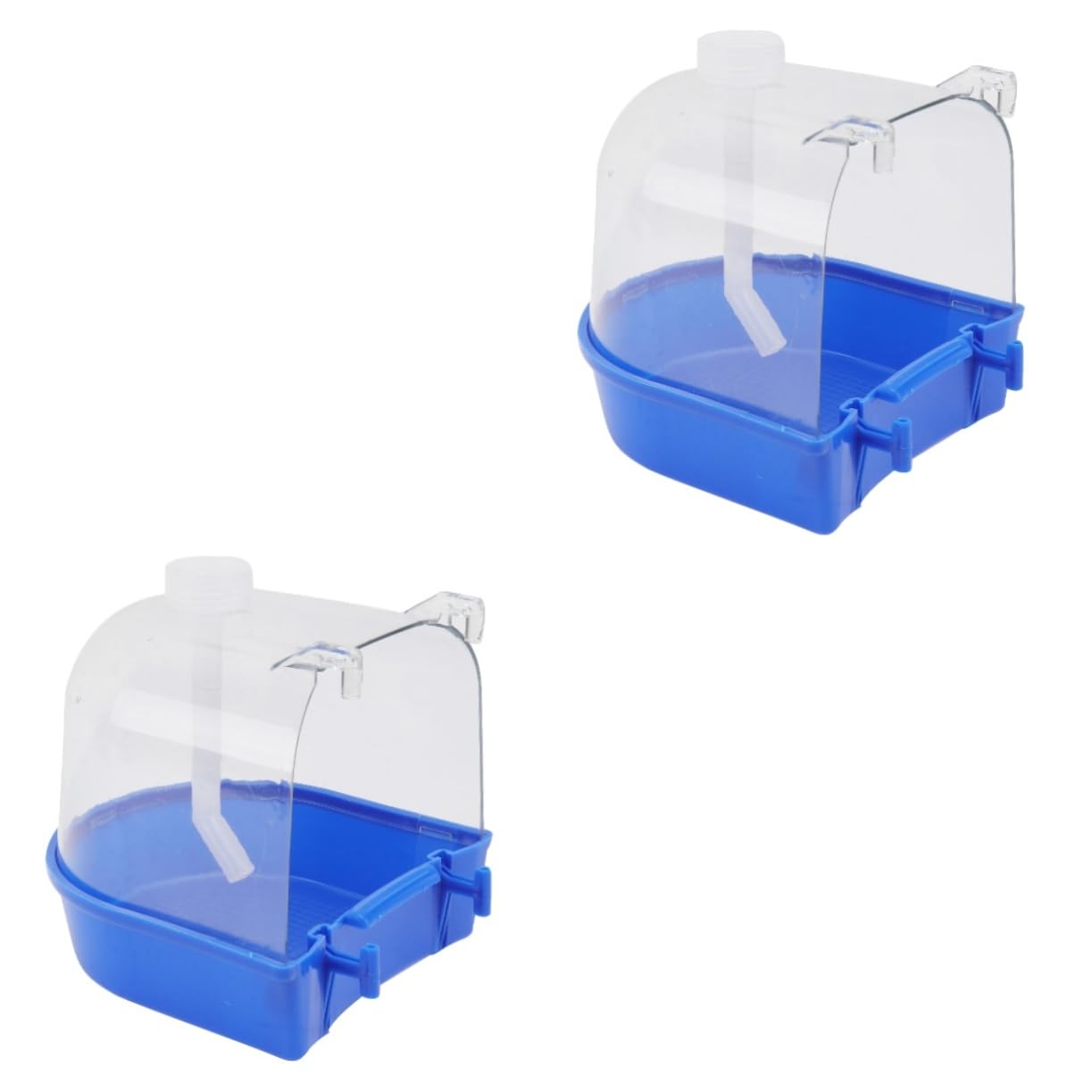 FOMIYES 2 Set Vasca da Bagno Automatica per Uccelli Vasca da Bagno per Uccelli Materiale in PVC Facile da Appendere per Gabbia per Pappagalli Semplice Vasca da Bagno per Uccelli