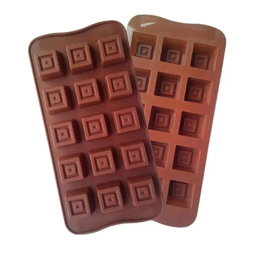 Onlineforu LTD Silicone Square Chocolate Mould – Non Stick Flexible Tray for Homemade Chocolates – Heat Resistant and Easy Release