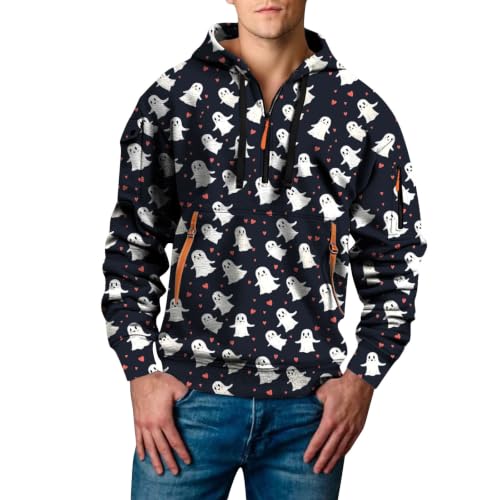 Sudadera manga larga hombre con estampado 3D transpirable y protección solar color negro