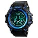 FeiWen Multifuncional Brújula Relojes de Pulsera de Hombre Deportivo Digitales Outdoor Militar Tácticas Plástico Bisel con Goma Correa Pulsómetro Altímetro Termómetro Simple Reloj