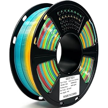 Geeetech Rainbow PLA Filament 1.75mm, Multicolor Gradient for AMS