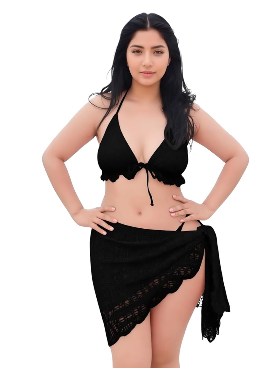 LUXZII - A Touch of Luxury Women's Crochet Beach Sarong Wrap - Sexy Sheer Knit Bikini Cover Up with Adjustable Side Tie, S... - Review, Price and Buying Guide