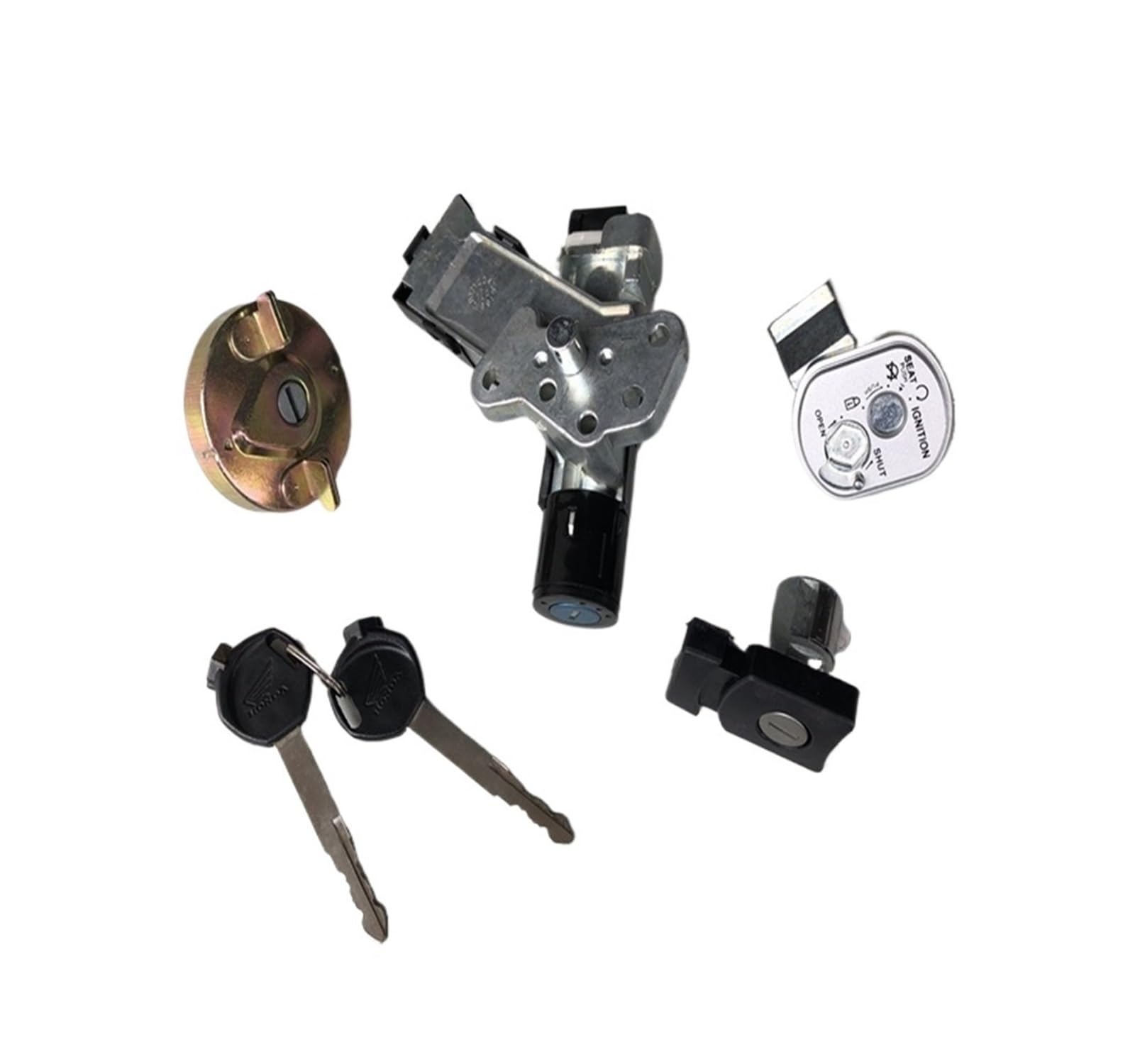 Ajuste Para Honda NHX110 SCR110 LEAD 110 GFM 110cc Motocicleta Bloqueo Completo Interruptor De Llave Encendido Conjunto Asiento Cerradura de encendido con llaveJuego