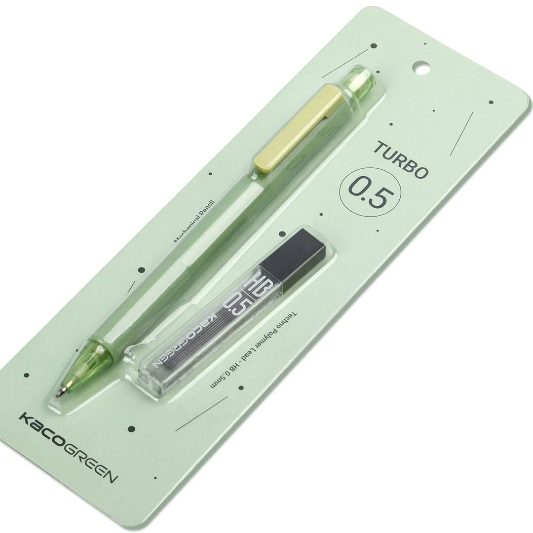 KaCo Turbo Mechanical Pencil 0.5 Premium + Resin Leads (Green)