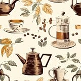 VistaPalette 18'x236' Modern Simple Boho Coffee Peel and Stick Self Adhesive Wallpaper Removable Contact Paper Stick on Easy Peel Off Wall Paper for Kitchen Bedroom Bathroom Renter