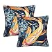 KTQUZCLF Juego de 2 fundas de cojín de 45 x 45 cm, fundas de almohada cuadradas de peces asiáticos para sala de estar, sofá, dormitorio